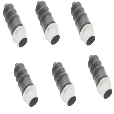 DingMotuo 6Pcs Short Rubber Bellows Radio Box Seals for 1.8/2mm Servo Push Rod Rudder Parts for DIY RC Boat Model/Brushless Speedboat(Black)