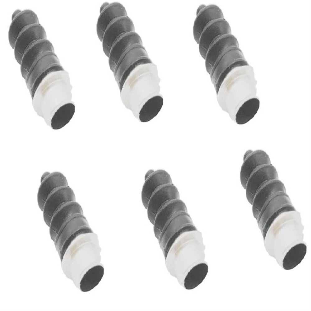 DingMotuo 6Pcs Short Rubber Bellows Radio Box Seals for 1.8/2mm Servo Push Rod Rudder Parts for DIY RC Boat Model/Brushless Speedboat(Black)