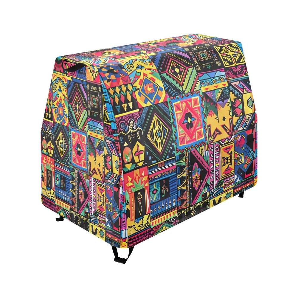 Wajiw Aztec Pattern Water Table Cover for Step2 Rain Showers Splash Pond Water Table Waterproof Anti-UV Dust Proof Outdoor Toys Cover-Cover only
