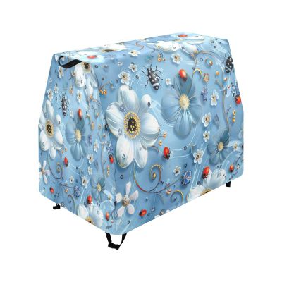 Wajiw Blue Flower Water Table Cover for Step2 Rain Showers Splash Pond Water Table Waterproof Anti-UV Dust Proof Outdoor Toys Cover-Cover only