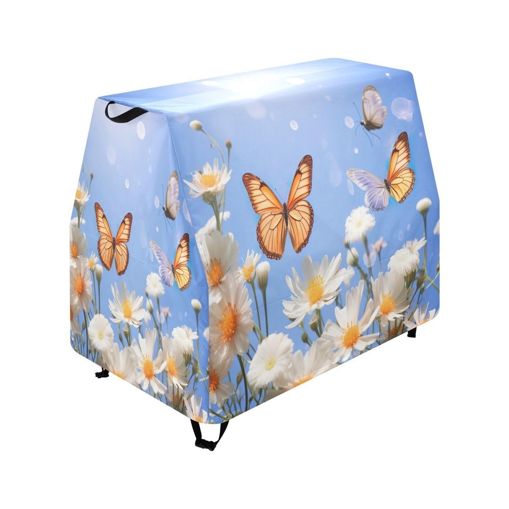 Wajiw Butterflies and Flowers Water Table Cover for Step2 Rain Showers Splash Pond Water Table Waterproof Anti-UV Dust Proof Outdoor Toys Cover-Cover only