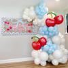 21Pcs Cherry Balloons for She's The Cherry On Top Party/Cherry Birthday Decorations for Girls/Valentine's Day/Summer Fruit Decor/Berry Cherry Cake Toppers for Fruit Girls/Summer Fruit Foil Balloons view 4