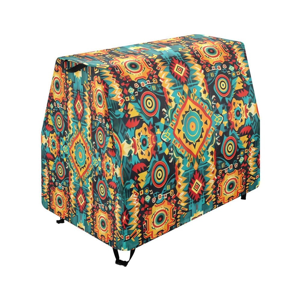 Wajiw Aztec Pattern Water Table Cover for Step2 Rain Showers Splash Pond Water Table Waterproof Anti-UV Dust Proof Outdoor Toys Cover-Cover only