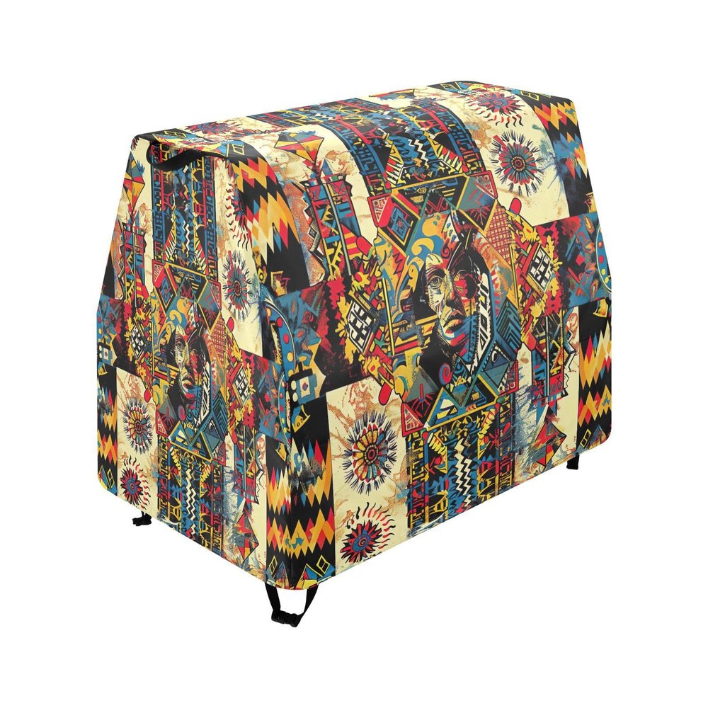 Wajiw Aztec Pattern Water Table Cover for Step2 Rain Showers Splash Pond Water Table Waterproof Anti-UV Dust Proof Outdoor Toys Cover-Cover only
