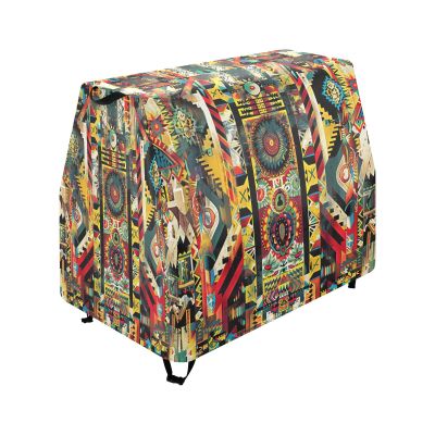 Wajiw Aztec Pattern Water Table Cover for Step2 Rain Showers Splash Pond Water Table Waterproof Anti-UV Dust Proof Outdoor Toys Cover-Cover only