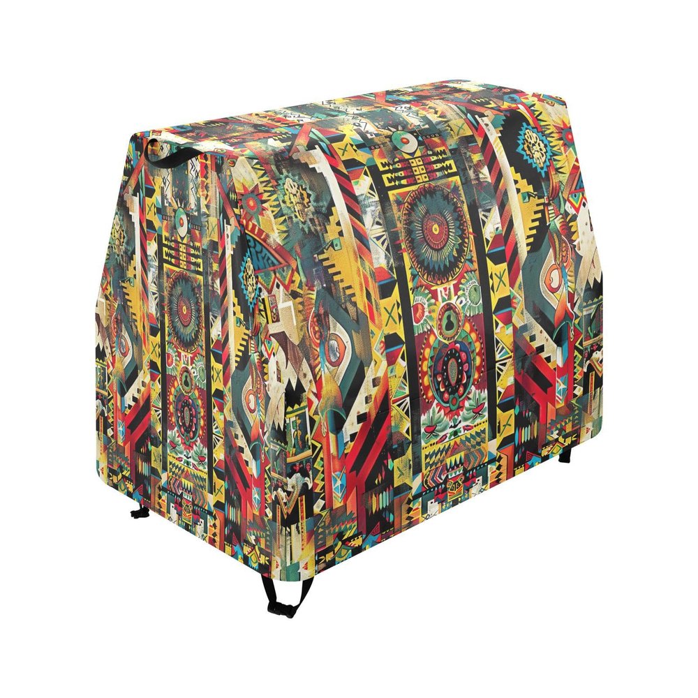 Wajiw Aztec Pattern Water Table Cover for Step2 Rain Showers Splash Pond Water Table Waterproof Anti-UV Dust Proof Outdoor Toys Cover-Cover only