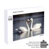 1000 PCS Jigsaw Puzzle for Adults Personalized Picture Puzzle Romantic White Swan Customized Wooden Puzzle for Family, Birthday, Wedding, Game Nights Gifts, 20.4"x15" view 4