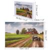 1000 PCS Jigsaw Puzzle for Adults Personalized Picture Puzzle Country Road with Farm and Tractor Customized Wooden Puzzle for Family, Birthday, Wedding, Game Nights Gifts, 20.4"x15" view 2