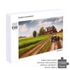 1000 PCS Jigsaw Puzzle for Adults Personalized Picture Puzzle Country Road with Farm and Tractor Customized Wooden Puzzle for Family, Birthday, Wedding, Game Nights Gifts, 20.4"x15" view 4