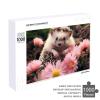 1000 PCS Jigsaw Puzzle for Adults Personalized Picture Puzzle Cute Hedgehog in Flowers Customized Wooden Puzzle for Family, Birthday, Wedding, Game Nights Gifts, 20.4"x15" view 4