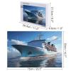 1000 PCS Jigsaw Puzzle for Adults Personalized Picture Puzzle Ocean Ferry Boat Customized Wooden Puzzle for Family, Birthday, Wedding, Game Nights Gifts, 20.4"x15" view 2