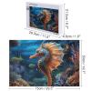 1000 PCS Jigsaw Puzzle for Adults Personalized Picture Puzzle Ocean Seahorse Customized Wooden Puzzle for Family, Birthday, Wedding, Game Nights Gifts, 20.4"x15" view 2