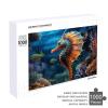 1000 PCS Jigsaw Puzzle for Adults Personalized Picture Puzzle Ocean Seahorse Customized Wooden Puzzle for Family, Birthday, Wedding, Game Nights Gifts, 20.4"x15" view 4