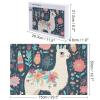 1000 PCS Jigsaw Puzzle for Adults Personalized Picture Puzzle Cute Llama Floral Customized Wooden Puzzle for Family, Birthday, Wedding, Game Nights Gifts, 20.4"x15" view 2
