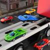 Ci Vetch 78-Inch Cars Trucks Toys for Toddler 1-3 2-4 3-5 4-7 Years Old Boys Kids, Transport Truck Toy with 24 Pcs Die-Cast Cars, Toys Gifts for 3 4 5 6 Year Old Boy, Toddler Boy Toy Ages 3-5 4-7 view 2