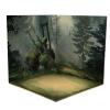 Menolana 1:6 Backdrop Scene Organizer, Simulation Parking Background Diorama Layout, Vehicle Model Showcase for Action Figures, Forest Ruins view 1