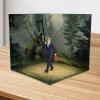 Menolana 1:6 Backdrop Scene Organizer, Simulation Parking Background Diorama Layout, Vehicle Model Showcase for Action Figures, Forest Ruins view 2