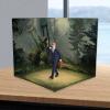 Menolana 1:6 Backdrop Scene Organizer, Simulation Parking Background Diorama Layout, Vehicle Model Showcase for Action Figures, Forest Ruins view 3