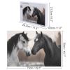 1000 PCS Jigsaw Puzzle for Adults Personalized Picture Puzzle Black and White Horses Customized Wooden Puzzle for Family, Birthday, Wedding, Game Nights Gifts, 20.4"x15" view 2