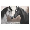 1000 PCS Jigsaw Puzzle for Adults Personalized Picture Puzzle Black and White Horses Customized Wooden Puzzle for Family, Birthday, Wedding, Game Nights Gifts, 20.4"x15" view 3
