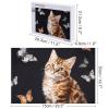 1000 PCS Jigsaw Puzzle for Adults Personalized Picture Puzzle Cat Butterfly Customized Wooden Puzzle for Family, Birthday, Wedding, Game Nights Gifts, 20.4"x15" view 2