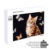 1000 PCS Jigsaw Puzzle for Adults Personalized Picture Puzzle Cat Butterfly Customized Wooden Puzzle for Family, Birthday, Wedding, Game Nights Gifts, 20.4"x15" view 4