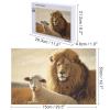 1000 PCS Jigsaw Puzzle for Adults Personalized Picture Puzzle Lion Sheep Customized Wooden Puzzle for Family, Birthday, Wedding, Game Nights Gifts, 20.4"x15" view 2