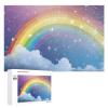 1000 PCS Jigsaw Puzzle for Adults Personalized Picture Puzzle Star in Rainbow Sky Customized Wooden Puzzle for Family, Birthday, Wedding, Game Nights Gifts, 20.4"x15" view 1