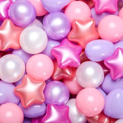 GOGOSO Star Ball Pit Balls for Ball Pit, Crush-Proof BPA Free Colorful Play Plastic Balls for Kids Toddler Christmas Party Decor Giant Friendship Bracelet Banner, Red Purple,150pcs 2.15inch Balls