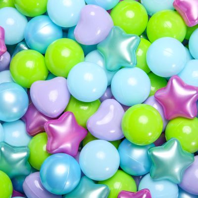 GOGOSO Star Ball Pit Balls for Ball Pit, Crush-Proof BPA Free Colorful Play Plastic Balls for Kids Toddler Christmas Party Decor Giant Friendship Bracelet Banner, Dark Mermaid,50pcs 2.15inch Balls