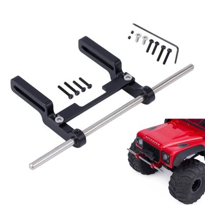 AMK TRX4M Bumper, Adjustable Front Bumper for 1/18 Scale RC Crawler Car TRX4M Defender/Ford Bronco Upgrades, Black