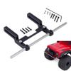 AMK TRX4M Bumper, Adjustable Front Bumper for 1/18 Scale RC Crawler Car TRX4M Defender/Ford Bronco Upgrades, Black view 1