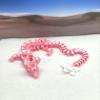 3D Printed Articulated Dragon, 12" Pink and White Cherry Blossom Dragon, 12" Pink Dragon, Fidget ADHD Autism Toy Dragon Gift Ideas D023-DR view 1