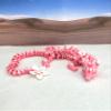 3D Printed Articulated Dragon, 12" Pink and White Cherry Blossom Dragon, 12" Pink Dragon, Fidget ADHD Autism Toy Dragon Gift Ideas D023-DR view 2