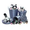 Generic 3 pcs Racoon, Articulated Back and White Racoon with Trash Can, 3D Printed Racoon, Trash Panda & Garbage Can, Articulated Racoon Fidget ADHD Autism Toy AR004 view 1