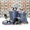 Generic 3 pcs Racoon, Articulated Back and White Racoon with Trash Can, 3D Printed Racoon, Trash Panda & Garbage Can, Articulated Racoon Fidget ADHD Autism Toy AR004 view 3