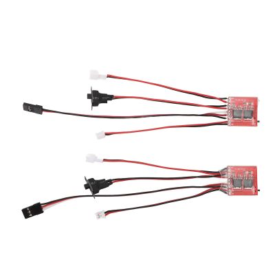 2pcs 30A Micro Brushed ESC Winch Control Bidirectional ESC Speed Controller Accessories with Brake for Axial SCX24 1/24 RC Car Modification