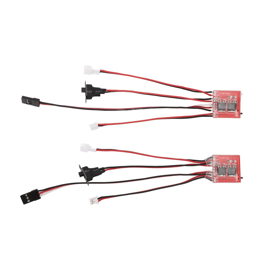 2pcs 30A Micro Brushed ESC Winch Control Bidirectional ESC Speed Controller Accessories with Brake for Axial SCX24 1/24 RC Car Modification