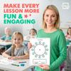Scribbledo 10 Pack Telling Time Teaching Sheets - 9'x12' Dry Erase Learning Clocks for Kids Homeschooling Supplies view 3