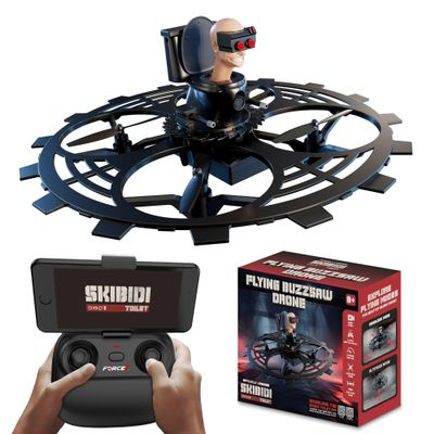 Force1 Officially Licensed Skibidi Toilet Toy RC Drone - Flying Buzzsaw Drones with Camera, 1080p FPV Video Recording, Headless Mode, Altitude Hold, Speed Control, 2.4GHz Remote Control