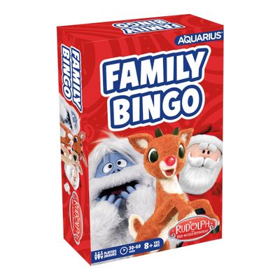 Aquarius Rudolph The Red-Nosed Reindeer Family Bingo - Fun Family Party Game for Kids, Teens & Adults - Entertaining Game Night Gift - Officially Licensed Rudolph Merchandise