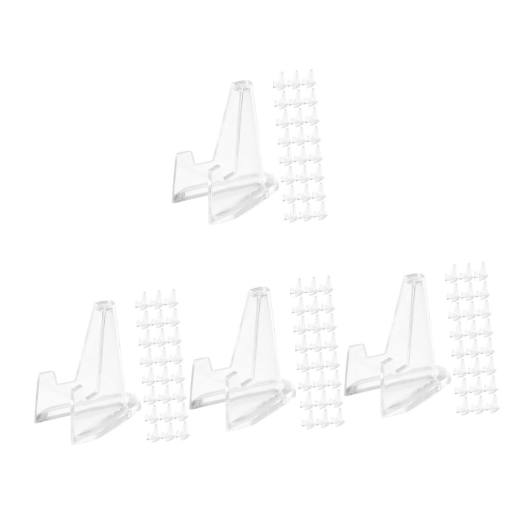 Cabilock 112pcs Coin Display Stand Mini Easel Holders for Coins Medals and Collectibles and Office Display Racks for Enthusiasts and Collectors