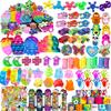 128 Pcs Party Favors for Kids 4-8-12, Fidget Toys, Pinata Stuffers, Treasure Chest Box Toys for Classroom, Goodie Bag Stuffers, Carnival Prize Box Toy for Boys Girls, Easter Egg Filler Gifts Bulk Toys view 1