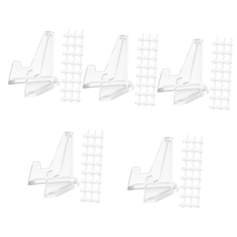 Cabilock 140pcs Display Stands Mini Easel Holders for for Collectors Compact Design for Home Office