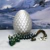 ToysCentral Basics 3D Printed Dragon with Dragon Egg, 3D Printed Articulated Orange Green Blue Cherry Blossom Dragon, Fidget Toy for Autism ADHD, Gift Ideas - D021-OBG view 1