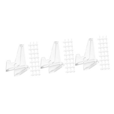 Cabilock 84pcs Mini Easel Display Stands Desktop Rack for Collectible Tabletop Display for Home Shop Party Showcases Transparent Design for Viewing