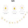 4 Packs Daisy Banner Garland Groovy Hippie Boho Birthday Decor Daisy Party Decoration Spring Flower Hanging Banner Daisy Paper Cutouts for Girl Birthday Supplies view 3