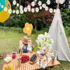 4 Packs Daisy Banner Garland Groovy Hippie Boho Birthday Decor Daisy Party Decoration Spring Flower Hanging Banner Daisy Paper Cutouts for Girl Birthday Supplies view 4
