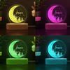 Personalized Night Light for Kids, Baby Night Light Personalized, Custom Baby Night Lights for Nursery, Custom Led Light Wooden Base, Bedroom Bedside Light, Nursery Night Light (Moon Forest) view 3