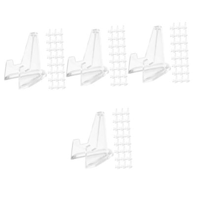 Cabilock 112pcs Display Rack Transparent Easel Holder for Chic Storage Stand for Home Office Display Stands for Collectors and Enthusiasts